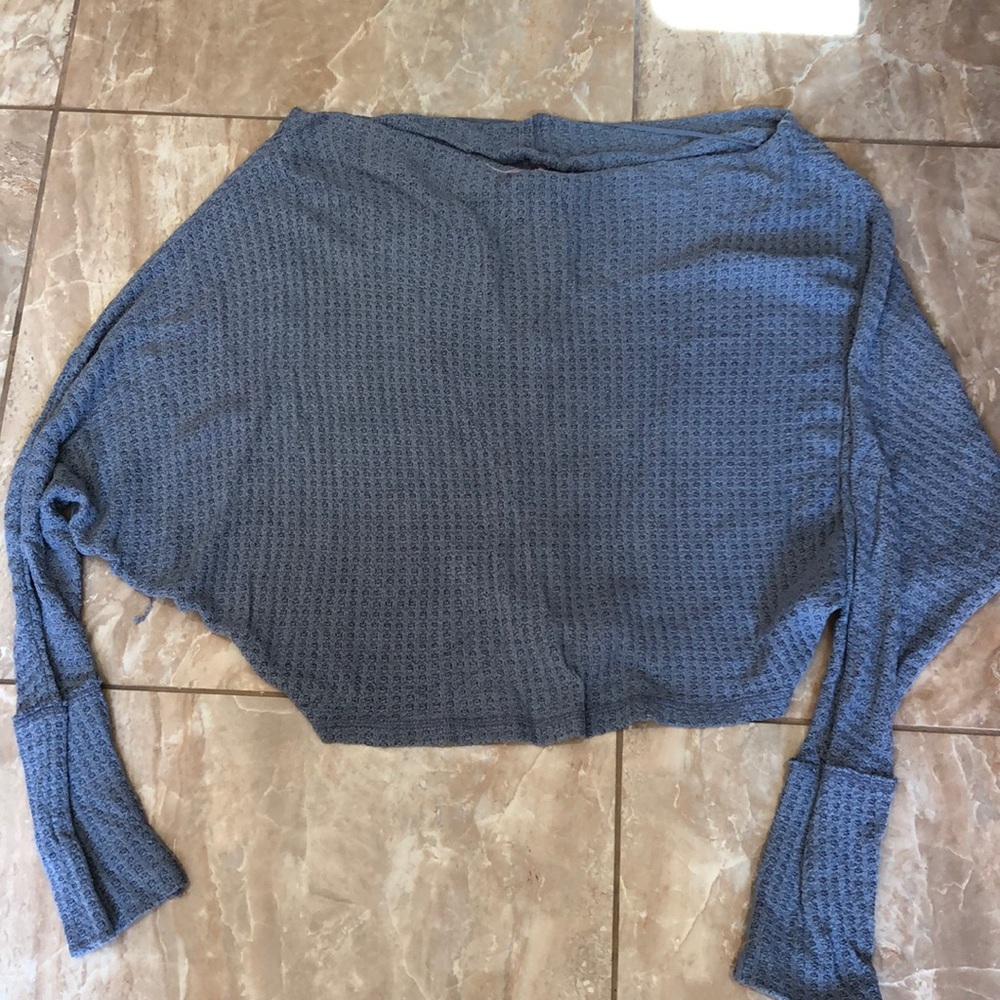 Free People Gray Long Sleeve